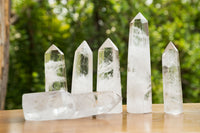 Polished Clear Quartz Crystal Points x 6 From Madagascar - TopRock