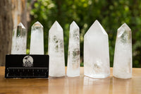 Polished Clear Quartz Crystal Points x 6 From Madagascar - TopRock