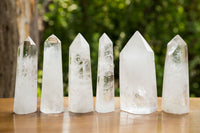 Polished Clear Quartz Crystal Points x 6 From Madagascar - TopRock