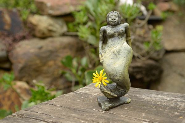 Polished Leopard Stone Mermaid Carving  x 1 From Zimbabwe - TopRock