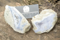 Polished One Side Polished Blue Lace Agate Geodes  x 6 From Malawi - TopRock