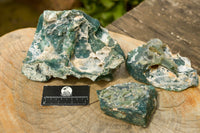 Natural Rough Mtorolite / Chrome Chrysoprase Specimens  x 3 From Zimbabwe - TopRock