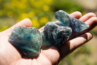 Natural Selected Cobbed Small Watermelon Fluorite Pieces - sold per 2 Kg - From Uis, Namibia - TopRock