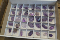 Polished Small Window Amethyst Points x 35 From Madagascar