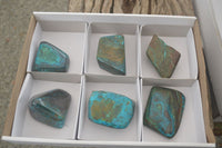 Polished Blue Shattuckite Free Forms  x 6 From Kaokoveld, Namibia - Toprock Gemstones and Minerals 