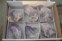 Natural Extra Large Single Jacaranda Amethyst Crystals  x 6 From Zambia - Toprock Gemstones and Minerals 