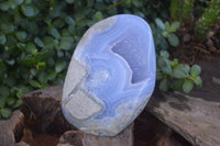 Polished Blue Lace Agate Standing Free Form  x 1 From Nsanje, Malawi - Toprock Gemstones and Minerals 