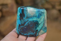 Polished Blue Shattuckite Free Forms  x 2 From Namibia