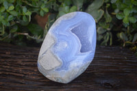 Polished Blue Lace Agate Standing Free Form  x 1 From Nsanje, Malawi - Toprock Gemstones and Minerals 