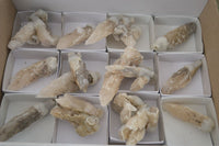 Natural Drusy Quartz Coated Calcite Crystals  x 12 From Alberts Mountain, Lesotho - Toprock Gemstones and Minerals 