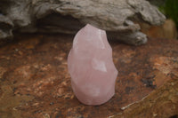 Polished Gemmy Pink Rose Quartz Flames  x 2 From Ambatondrazaka, Madagascar - TopRock