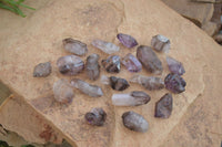 Natural Small Smokey Amethyst Crystals  x 20 From Chiredzi, Zimbabwe - Toprock Gemstones and Minerals 