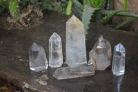 Polished Rare Small Inclusion Quartz Points x 6 From Madagascar