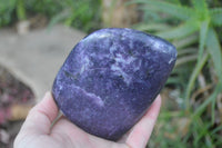 Polished Lepidolite Standing Free Forms  x 2 From Zimbabwe