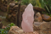 Polished Gemmy Pink Rose Quartz Flames  x 2 From Ambatondrazaka, Madagascar - TopRock