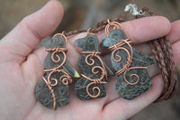 Polished Copper Wire Wrapped Leopard Stone Eagle Pendants  x 6 From Zimbabwe