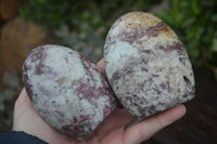 Polished Rubellite Pink Tourmaline Matrix Standing Free Forms x 4 From Madagascar