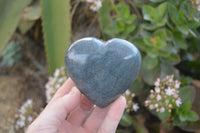 Polished  Blue Lazulite Hearts  x 6 From Madagascar