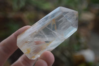 Polished Golden Limonite Veiled Clear Quartz Points  x 4 From Madagascar - TopRock