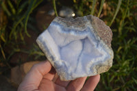 Natural Blue Lace Agate Geode Specimens  x 4 From Nsanje, Malawi