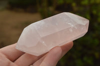 Polished Super Gemmy Double Terminated Rose Quartz Point x 6 From Madagascar - TopRock