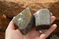 Polished Rare Purple Flash Labradorite Standing Free Forms  x 6 From Tulear, Madagascar - TopRock