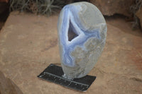 Polished Blue Lace Agate Standing Free Form  x 1 From Nsanje, Malawi - Toprock Gemstones and Minerals 