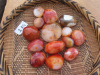 Polished Bright Red/ Orange Medium Sized Carnelian Palm Stones / Gallets - sold per kg - From Madagascar - TopRock