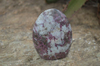 Polished Rubellite Pink Tourmaline Matrix Standing Free Forms x 4 From Madagascar