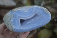 Polished Blue Lace Agate Standing Free Form  x 1 From Nsanje, Malawi - Toprock Gemstones and Minerals 