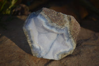 Natural Blue Lace Agate Geode Specimens  x 4 From Nsanje, Malawi