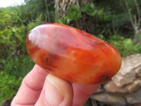 Polished Bright Red/ Orange Medium Sized Carnelian Palm Stones / Gallets - sold per kg - From Madagascar - TopRock