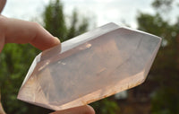 Polished Super Gemmy Double Terminated Rose Quartz Point x 6 From Madagascar - TopRock