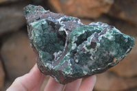 Natural Drusy Coated Ball  Malachite On Dolomite Specimens x 2 From Likasi, Congo