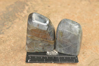 Polished Rare Purple Flash Labradorite Standing Free Forms  x 6 From Tulear, Madagascar - TopRock