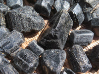 Natural Alluvial Schorl / Black Tourmaline Crystals - sold per kg - From Zimbabwe - TopRock