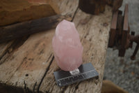 Polished Gemmy Pink Rose Quartz Flames  x 2 From Ambatondrazaka, Madagascar - TopRock