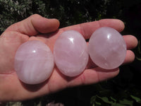 Polished Highly Selected Rose Quartz Palm Stones / Gallets - sold per kg - From Antsirabe, Madagascar - TopRock