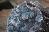Natural Ball Malachite On Drusy Malachite  x 1 From Likasi, Congo