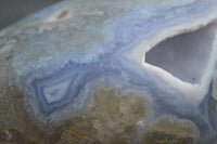 Polished Blue Lace Agate Standing Free Form  x 1 From Nsanje, Malawi - Toprock Gemstones and Minerals 