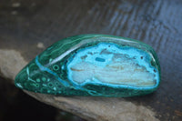 Polished Malacholla (Malachite & Chrysocolla) Free Forms  x 6 From Kulukuluku, Congo - Toprock Gemstones and Minerals 