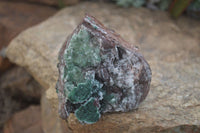 Natural Drusy Coated Ball  Malachite On Dolomite Specimens x 2 From Likasi, Congo