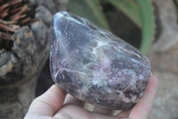 Polished Lepidolite Standing Free Forms  x 2 From Zimbabwe