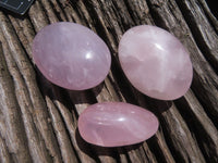 Polished Highly Selected Rose Quartz Palm Stones / Gallets - sold per kg - From Antsirabe, Madagascar - TopRock