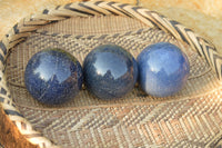 Polished Solid Blue Stunning Lazulite Spheres  x 4 From Ambatfinhandrana, Madagascar - TopRock