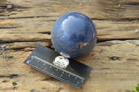 Polished Solid Blue Stunning Lazulite Spheres  x 4 From Ambatfinhandrana, Madagascar - TopRock