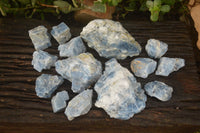 Natural New Sky Blue Calcite Specimens  x 15 From Spitzkop, Namibia