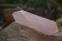 Polished Double Terminated Pink Rose Quartz Points  x 4 From Ambatondrazaka, Madagascar - TopRock