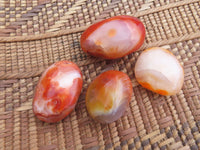 Polished Bright Red/ Orange Medium Sized Carnelian Palm Stones / Gallets - sold per kg - From Madagascar - TopRock