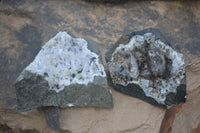 Natural Mixed Brandberg Quartz Matrix Specimens x 2 From Brandberg, Namibia